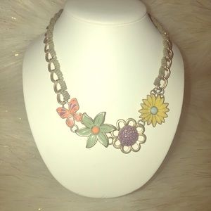 Lia Sophia springtime floral necklace